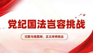 党纪国法岂容挑战：在沉默与喧嚣之间，正义终将抵达